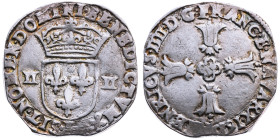 Frankreich 
Königreich. Henri IV., 1589-1610
1/4 Ecu
1610

Vs: Bekröntes Wappen, Umschrift
Rs: Lilienkreuz, Umschrift

Material: Silber 

Gr...