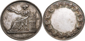 Frankreich 
III. Republik, 1870-1940
Silber-Preismedaille
o. J. (um 1880)

Vs: Minerva sitzend n. l. mit zwei Kränzen, hinter ihr Altar mit weite...
