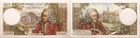 Frankreich 
10 Francs
1969

Vs: Voltair, Palais des Tulleries
Rs: Schloß Cirey, Voltair links

Literatur: WPM 147
Erhaltung: Fast kassenfrisch...