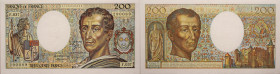 Frankreich 
200 Francs
1987

Vs: Charles Baron de Montesquieu
Rs: Montesquieu

Literatur: WPM 155b
Erhaltung: Fast kassenfrisch
