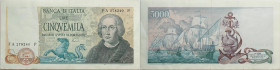 Italien 
5000 Lire
1973-1977

Vs: Christoph Kolumbus
Rs: 3 Segelschiffe von Kolumbus

Literatur: WPM 102
Erhaltung: Vorzüglich