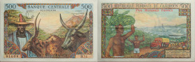Kamerun 
500 Francs CFA
1962

Vs: Man mit 2 Ochsen
Rs: Mann eine Bananenstaude auf dem Kopf tragend

Literatur: WPM WPM11
Erhaltung: Sehr schö...