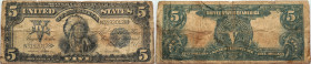 USA 
5 Dollars
1899

Serie von 1899
Vs: Portrait Tatoka.Inyanka, Indianerhäuptling der Sioux mit Federkopfschmuck
Rs: Nominal, V im Zentrum

L...
