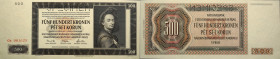 Böhmen und Mähren 
500 Kronen SPECIMEN
1942-02-24
1942

Vs: Peter Brandl
Rs: Wertangabe, Ornament
Wasserzeichen: Peter Brandl

Literatur: Gra...