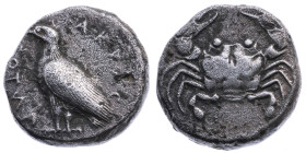 Sizilien 
Akragas
Didrachme
um 510-500 v.Chr

Vs: Adler n.l stehend, Umschrift
Rs: Krabbe

Material: Silber 

Größe: 22.0mm
Gewicht: 8.47g...