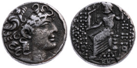Syrien 
Seleukidisches Königreich
Philippos I. Philadelphos, 93-83 v.Chr
Tetradrachme
Jahr 22 (28/7 v.Chr.)
Antiochia

(posthume Prägung unter ...