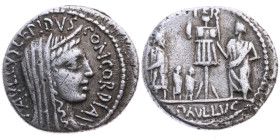 Republik 
Lucius Aemilius Lepidus Paullus, Münzbeamter, 62 v.Chr.
Denar

Rom

Vs: Kopf der Concordia n. r., Umschrift PAVLLVS LEPIDVS CONCORDIA...