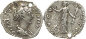 Römer 
Kaiserreich
Faustina Mater (Gemahlin des Antoninus Pius), gest. 140
Denar
nach 141
Rom

(posthume Prägung)
Vs: Drapiertes Brustbild n.r...
