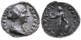 Römer 
Kaiserreich
Faustina Filia (Gemahlin des Marcus Aurelius), gest. 176
Denar

Rom

(geprägt unter Antoninus Pius)
Vs: Drapiertes Brustbil...