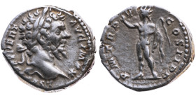 Römer 
Kaiserreich
Septimius Severus, 193-211
Denar
197-198
Rom

Vs: Kopf mit Lorbeerkranz n. r., Umschrift L SEPT SEV PERT AVG IMP X
Rs: Sol ...