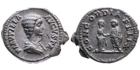 Römer 
Kaiserreich
Plautilla (Gemahlin des Caracalla), gest. 211
Denar

Rom

Vs: Drapiertes Brustbild n.r., Umschrift PLAVTILLA AVGVSTA
Rs: Pl...