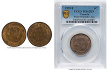 Victoria Cent 1859/8 MS62 Brown PCGS, London mint, KM1. Wide 9. Medallic Alignment. HID09801242017 © 2024 Heritage Auctions | All Rights Reserved www....