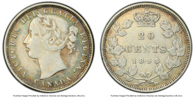 Victoria 20 Cents 1858 VF35 PCGS, London mint, KM4. Coin alignment. One year type. HID09801242017 © 2024 Heritage Auctions | All Rights Reserved www.H...