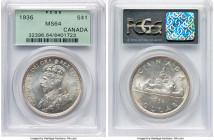 George V Dollar 1936 MS64 PCGS, Royal Canadian mint, KM31. HID09801242017 © 2024 Heritage Auctions | All Rights Reserved www.HA.com/TexasAuctioneerLic...
