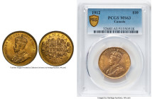 George V gold 10 Dollars 1912 MS63 PCGS, Ottawa mint, KM27. HID09801242017 © 2024 Heritage Auctions | All Rights Reserved www.HA.com/TexasAuctioneerLi...