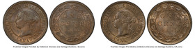 3-Piece Lot of Assorted Certified Cents PCGS, 1) Victoria Cent 1896 MS64 Brown 2) Victoria Cent 1898-H MS64 Brown 3) George V Cent 1913 MS64 Red and B...