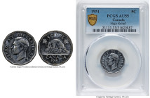 George VI "High Relief" 5 Cents 1951 AU55 PCGS, Royal Canadian mint, KM42a. HID09801242017 © 2024 Heritage Auctions | All Rights Reserved www.HA.com/T...