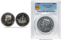 George VI Prooflike Dollar 1949 PL66 PCGS, Royal Canadian mint, KM47. Newfoundland. HID09801242017 © 2024 Heritage Auctions | All Rights Reserved www....