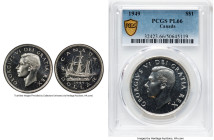 George VI Prooflike Dollar 1949 PL66 PCGS, Royal Canadian mint, KM47. Newfoundland. HID09801242017 © 2024 Heritage Auctions | All Rights Reserved www....