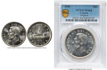 George VI "Arnprior" Dollar 1951 MS64 PCGS, Royal Canadian mint, KM46. HID09801242017 © 2024 Heritage Auctions | All Rights Reserved www.HA.com/TexasA...