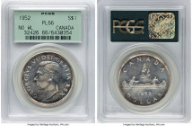 George VI Prooflike Dollar 1952 PL66 PCGS, Royal Canadian mint, KM46. NWL (No Water Line). HID09801242017 © 2024 Heritage Auctions | All Rights Reserv...