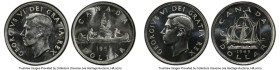 George VI Trio of Certified Dollars PCGS, 1) Dollar 1951 - MS64 2) Prooflike Dollar 1949 - PL65 3) Dollar 1952 - MS64, FWL Royal Canadian Mint. HID098...