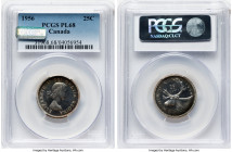 Elizabeth II Prooflike 25 Cents 1956 PL68 PCGS, Royal Canadian mint, KM52. From the Cinderellie Collection HID09801242017 © 2024 Heritage Auctions | A...
