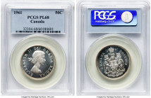 Elizabeth II Prooflike 50 Cents 1961 PL68 PCGS, Royal Canadian mint, KM56. Boasting the highest grade at PCGS. HID09801242017 © 2024 Heritage Auctions...