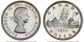 Elizabeth II Prooflike Dollar 1954 PL67 PCGS, Royal Canadian mint, KM54. HID09801242017 © 2024 Heritage Auctions | All Rights Reserved www.HA.com/Texa...