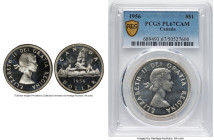 Elizabeth II Prooflike Dollar 1956 PL67 Cameo PCGS, Royal Canadian mint, KM54. HID09801242017 © 2024 Heritage Auctions | All Rights Reserved www.HA.co...