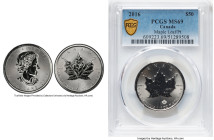 Elizabeth II platinum "Maple Leaf" 50 Dollars 2016 MS69 PCGS, Royal Canadian mint, KM195. HID09801242017 © 2024 Heritage Auctions | All Rights Reserve...