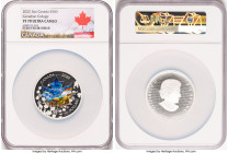Elizabeth II silver Colorized Proof "Canadian Collage" 50 Dollars (3 oz) 2022 PR70 Ultra Cameo NGC, Royal Canadian mint. Mintage: 3,000. HID0980124201...