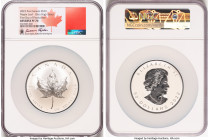Elizabeth II silver Reverse Proof Ultra High Relief "Maple Leaf" 50 Dollars (5 oz) 2022 PR70 NGC, Royal Canadian mint, KM-Unl. First day of issue. Sla...
