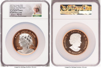 Elizabeth II gilt-rose silver Proof Ultra High Relief "Peace Dollar - Pulsating" 50 Dollars (5 oz) 2023 PR70 Ultra Cameo NGC, Royal Canadian mint. Hol...