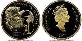 Elizabeth II gold Proof "Alexander Graham Bell - 150th Anniversary of Birth" 100 Dollars 1997 PR69 Ultra Cameo NGC, Royal Canadian mint, KM287. HID098...