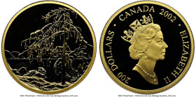 Elizabeth II gold Proof "Tom Thompson - The Jack Pine" 200 Dollars 2002 PR69 Ultra Cameo NGC, Royal Canadian mint, KM466. Canadian Art Series. HID0980...