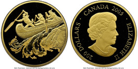 Elizabeth II gold Proof "Fur Traders" 200 Dollars 2005 PR69 Ultra Cameo NGC, Royal Canadian Mint mint, KM569. Historical Commerce Series. HID098012420...