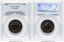 Elizabeth II 7-Piece Lot of Certified Specimen Set 1997 PCGS, 1) Specimen 2 Dollars SP69, KM270 2) Specimen "Flying Loon" Dollar SP69, KM291. Bronze-p...