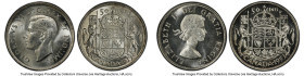 3-Piece Lot of Assorted Certified Issues PCGS, 1) George VI 50 Cents 1939 MS64 2) Elizabeth II 50 Cents 1953 MS64, SD, No Strap 3) Elizabeth II Dollar...