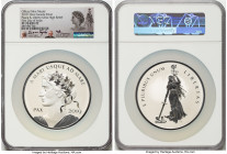 Elizabeth II silver Reverse Proof Ultra High Relief "Peace & Liberty" Mint Medal (10 oz) 2019 PR70 NGC, Royal Canadian mint. Mintage: 500. Slab hand s...