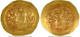 Romanus IV Diogenes (AD 1068-1071). AV histamenon nomisma (26mm, 4.40 gm, 6h). NGC Choice XF 4/5 - 4/5. Constantinople. KwN-MX-ANΔ, Michael VII (in ce...
