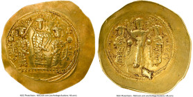 Romanus IV Diogenes (AD 1068-1071). AV histamenon nomisma (26mm, 4.38 gm, 6h). NGC Choice VF 5/5 - 3/5, marks. Constantinople. KwN-MX-ANΔ, Michael VII...