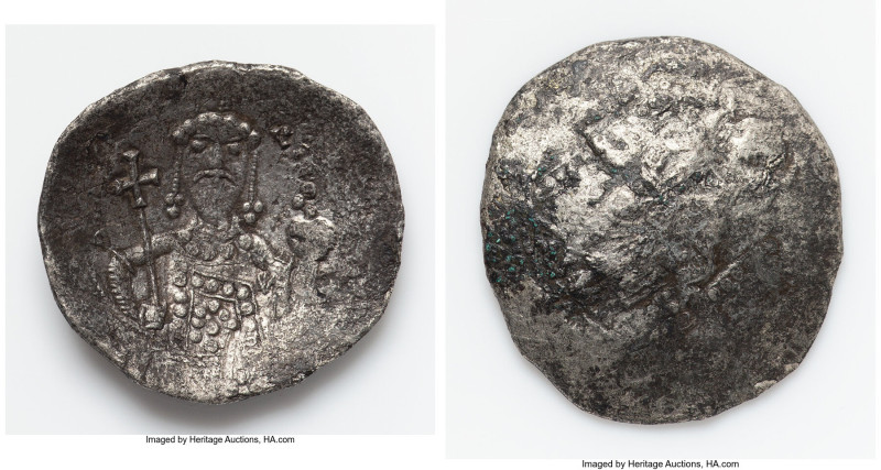 Alexius I Comnenus (AD 1081-1118). BI aspron trachy (27mm, 3.83 gm, 5h). AG. Con...