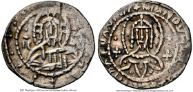Manuel II Palaeologus (AD 1391-1425). AR half-stavraton (20mm, 3.61 gm, 7h). NGC XF 4/5 - 3/5, marks. Constantinople, light coinage, ca. AD 1403-1423....