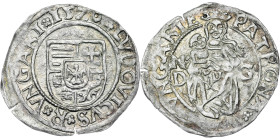 Hungary – Ludwig II. Jagello (1516 - 1526) Denar 1526 Neustadt