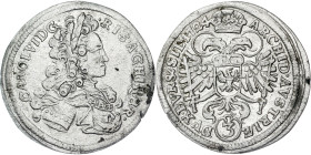 Karl VI. (1711-1740) 3 Kreuzer 1724 Breslau