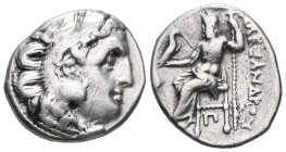 Greek Kingdom of Macedon, Alexander III 'the Great' AR Drachm. Kolophon, circa 310-301 BC. Head of Herakles to right, wearing lion skin headdress / Ze...