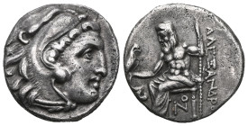Greek KINGS of THRACE, Macedonian. Lysimachos. 305-281 BC. AR Drachm . In the name and types of Alexander III of Macedon. Kolophon mint. Struck circa ...