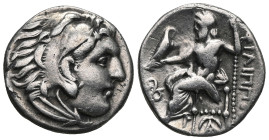 GREEK Macedonia, Alexander III The Great. Drachm; Macedonia, Alexander III The Great; Miletus, c. 325-323 BC, Drachm. Obv: Head of Herakles r., wearin...