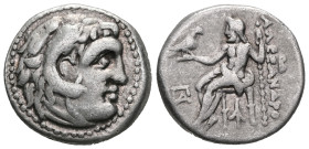GREEK COINS KINGS OF MACEDONIA PHILIPPUS III ARRHIDAIOS, 323-317 Drachma, Colophon, 323-319. Head of Heracles in lion's skin facing right. Rev. FILIPP...